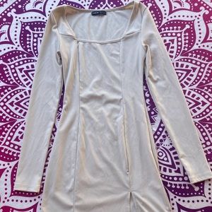 Long Sleeve Ribbed Shein Dress